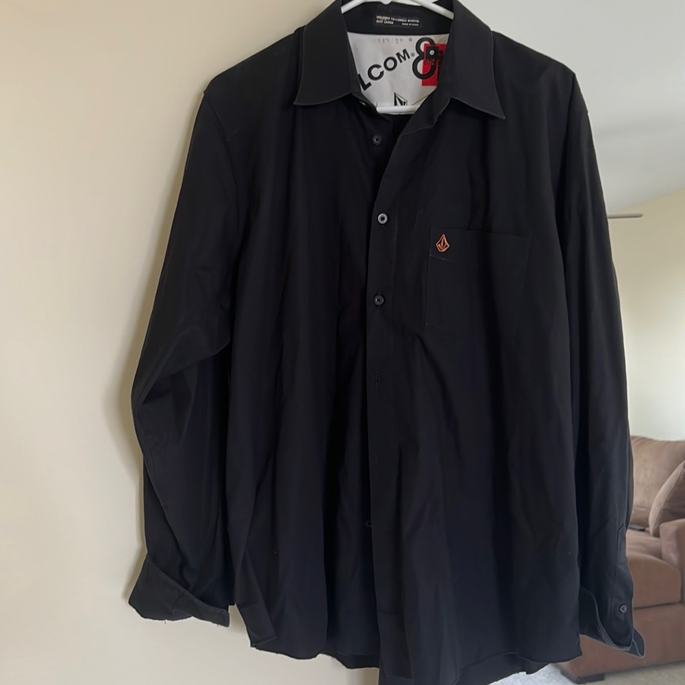 Volcom Black Button Up - image 1
